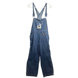 Vintage The Disney Store Mickey Mouse Denim Overalls Adult XL Blue Jeans